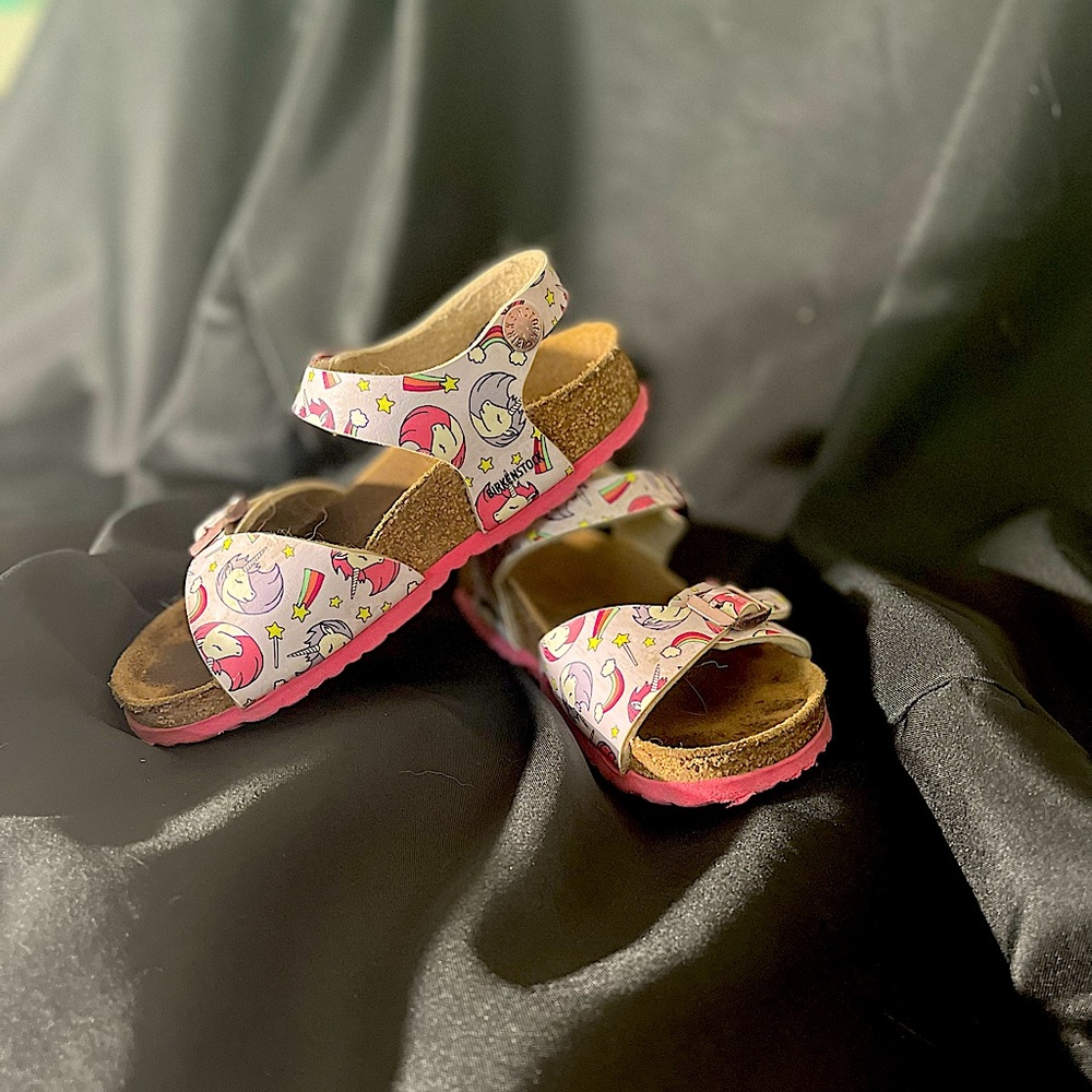 BARELY USED Toddler Unicorn Birkenstocks Size 28